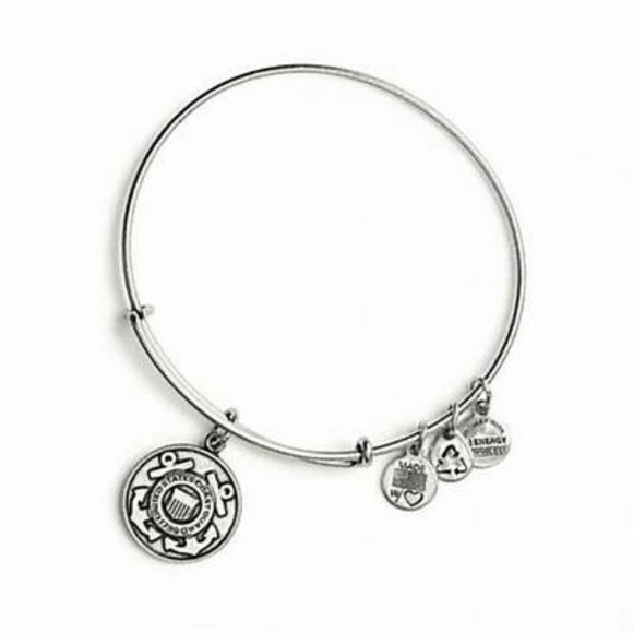 NWT, Alex and Ani U.S. Coast Guard Silver Bracelet - Picture 2 of 9